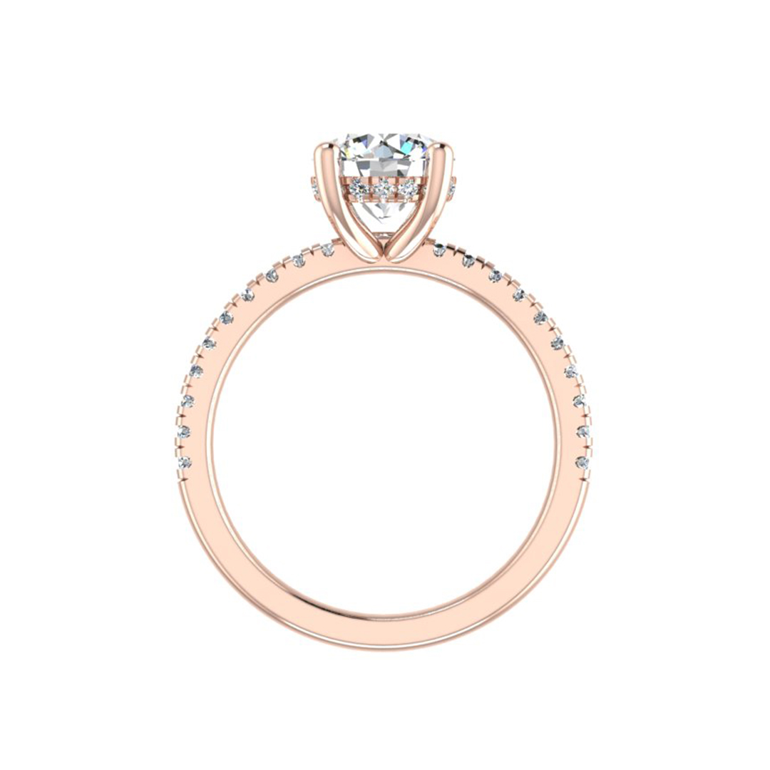 Gabriella Pave Hidden Halo Engagement Ring